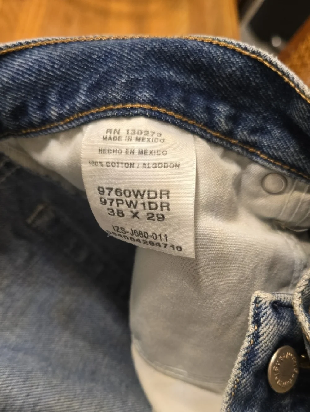 Wrangler Men's Dark Blue Relaxed Fit Jeans